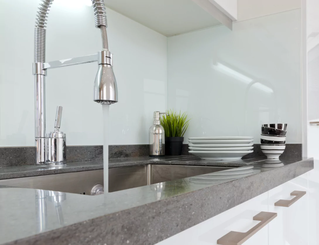 A modern sink and faucet, installed by D.A. Nabhan Plumbing Services